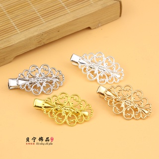 Benin jewelry 22*32mm flower piece duck tongue clip handmade DIY antique hairpin headdress hair clip accessory material