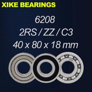 XIKE 6208-2RS/ZZ/Open/C3 Size 40x80x18mm High Quality Deep Groove Ball Bearings 6208-2RS/6208ZZ/6208/6208-2RSC3/66208ZZC3/6208C3