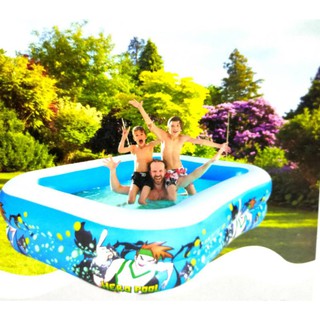 สระนำ้เป่าลมSmilepool ขนาด262x175x150 cm  ลายHERO POOL (สุ่มคละสี) มีแบบ เฉพาะสระน้ำ และ สระน้ำ+สูบลมไฟฟ้า สระว่ายนำ้