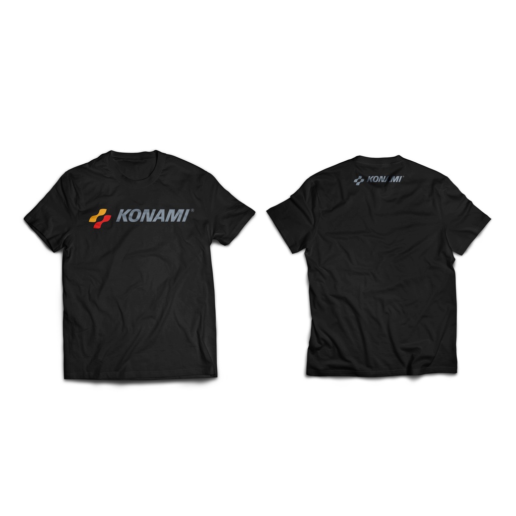 คลาสสิก เสื้อยืดสกรีนลาย Konami ผ้าฝ้ายแท้