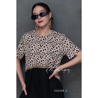 JuLiette LeoPaRD DReSS•• เดรสแขนสั้น แพทเทรินเรียบง่าย แต่ใส่สวยเก๋นะเธอออ..ดีเทลสลับลายเสือด้านบน