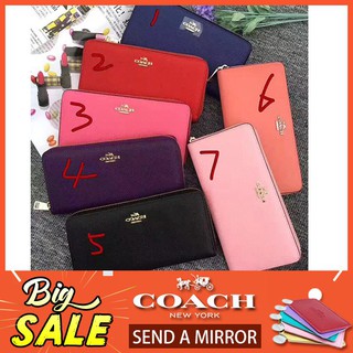 พร้อมที่จะจัดส่ง! แท้💯% โค้ช COACH 52372 แฟชั่นสตรีคลัทช์ที่เรียบง่าย 7สี