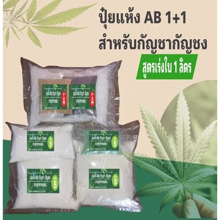 ปุ๋ยแห้งAB สำหรับ เร่งใบ ทำใบ 2 ลิตร กัญชา กัญชง   (แบบแห้งนำไปผสมน้ำเอง)