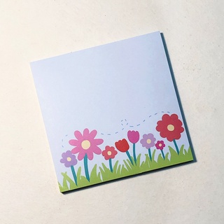 (no restock หมดแล้วหมดเลยน้า) Note pad - flower field กระดาษโน๊ตฉีกได้