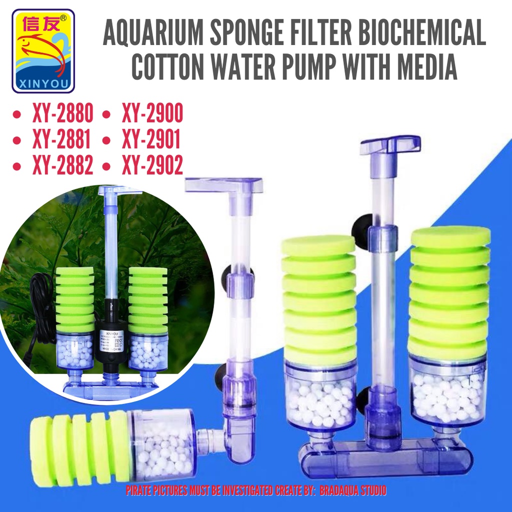 XINYOU Aquarium ฟองน้ํากรองชีวเคมีผ้าฝ้ายปั๊มน้ําสื่อ XY-2900, XY-2901, XY-2902, XY2880, XY2881, XY2