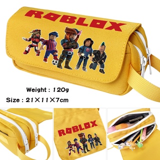 กระเป๋าดินสอ ผ้าแคนวาส จุของได้เยอะ ลาย Roblox สําหรับเด็กนักเรียน