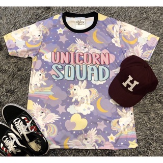 เสื้อยืด &amp; เดรสลายUnicorn Squad