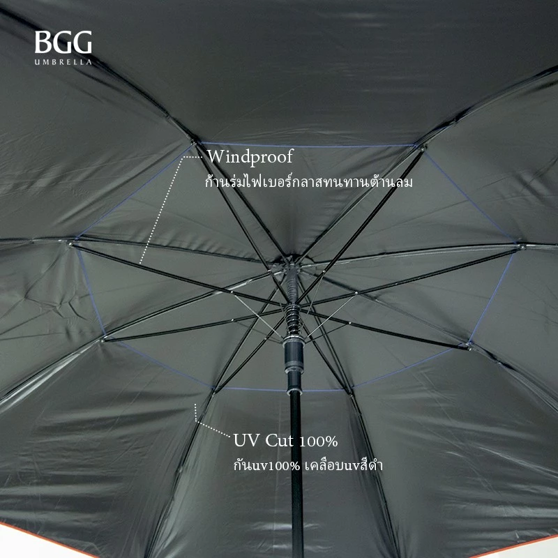 BGG ร่มกอล์ฟ 30นิ้ว อัตโนมัติ 2ชั้น กัน UV WA1030 thumbnail 4