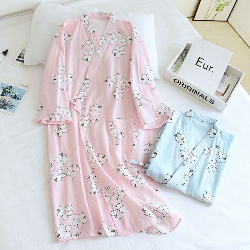 EP5♡Yukata~Kimono♡cotton100% ชุดคลุมอาบน้ำ ชุดนอนแบบผูก ผ้าฝ้ายซับน้ำ ยูกาตะ กิโมโน QZ-2323 - รูปที่ 4