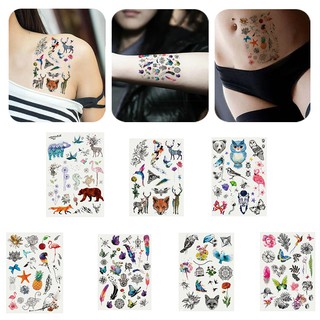 💎♥ มือ Feather ที่มีสีสันของฟาติมาชั่วคราวสักมือมือ Art Art Sticker