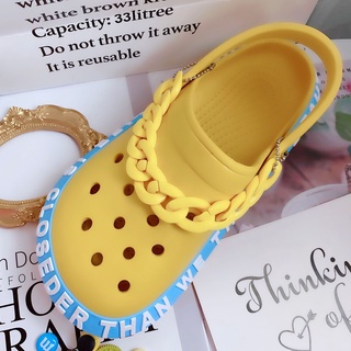 Jibitz สายโซ่คล้องรองเท้า Croc หลากสีสัน สําหรับตกแต่งรองเท้าแตะ 1 ชิ้น