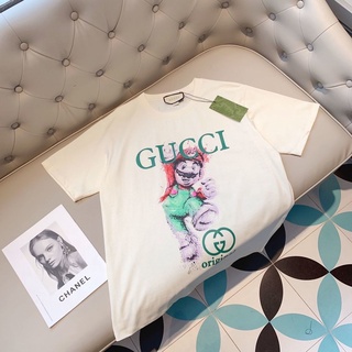 ! Gucci ! เสื้อยืดแขนสั้น เทรนด์สําหรับผู้ชาย และผู้หญิง