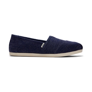 TOMS รองเท้าลำลองผู้หญิง แบบสลิปออน (Slip on) รุ่น Alpargata Seasonal Navy Glimmer (Z) รองเท้าลิขสิทธิ์แท้