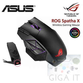 ASUS P707 ROG Spatha X Wireless Gaming Mouse (19000 DPI, Wireless &amp; USB, Optical) ประกันศูนย์ 2 ปี