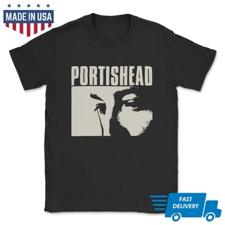 เสื้อยืด คอกลม แขนสั้น พิมพ์ลายวงร็อค Portishead 1997 Tour Reproduction สไตล์ฮิปฮอป ขนาดใหญ่ สําหรับผู้ชาย