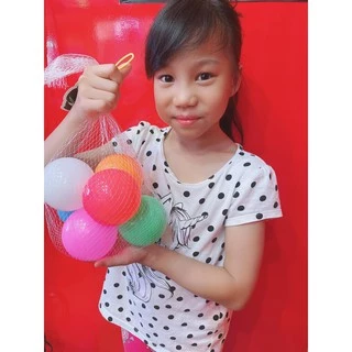 ลูกบอลพลาสติก " รุ่นใหม่ " สีสันสดใสบรรจุ 7ลูก