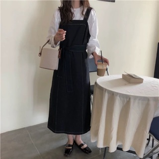 Bow tie overall skirt set #preorder