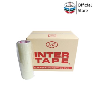 INTER TAPE เทปโอพีพี เทปปิดกล่อง OPP Tape (I320) 3 นิ้ว x 45 หลา สีใส  กาวสังเคราะห์  (48 ม้วน/ลัง)