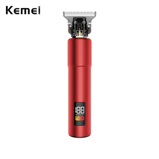 Kemei เครื่องโกนหนวดไร้สายแบบชาร์จไฟ Usb Type-C 0 มม. 10 W Lcd