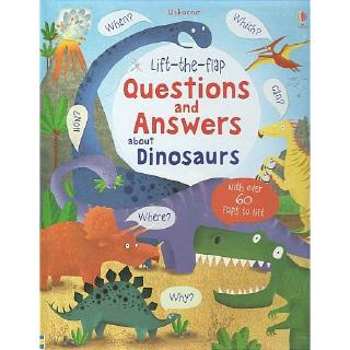 DKTODAY หนังสือ USBORNE LIFT-THE-FLAP QUESTIONS &amp; ANSWERS ABOUT DINOSAURS