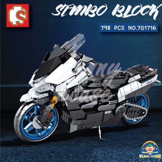 บล็อคตัวต่อ SEMBO BLOCK มอเตอร์ไซต์ BigSize สุดเท่ห์ Motorcycle Smax SD701716 จำนวน 798 ชิ้น