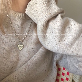 Sweet cool wind love snow sweater chain INS versatile simple pendant clavicle chain Korean version choker necklace temperament