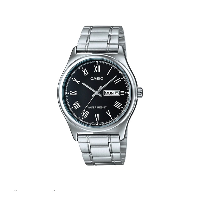 นาฬิกาCasio นาฬิกาข้อมือ ผู้ชาย  สายสแตนเลส รุ่น MTP-V006D-1B ( Black/Silver ) จากร้าน henghengwatch
