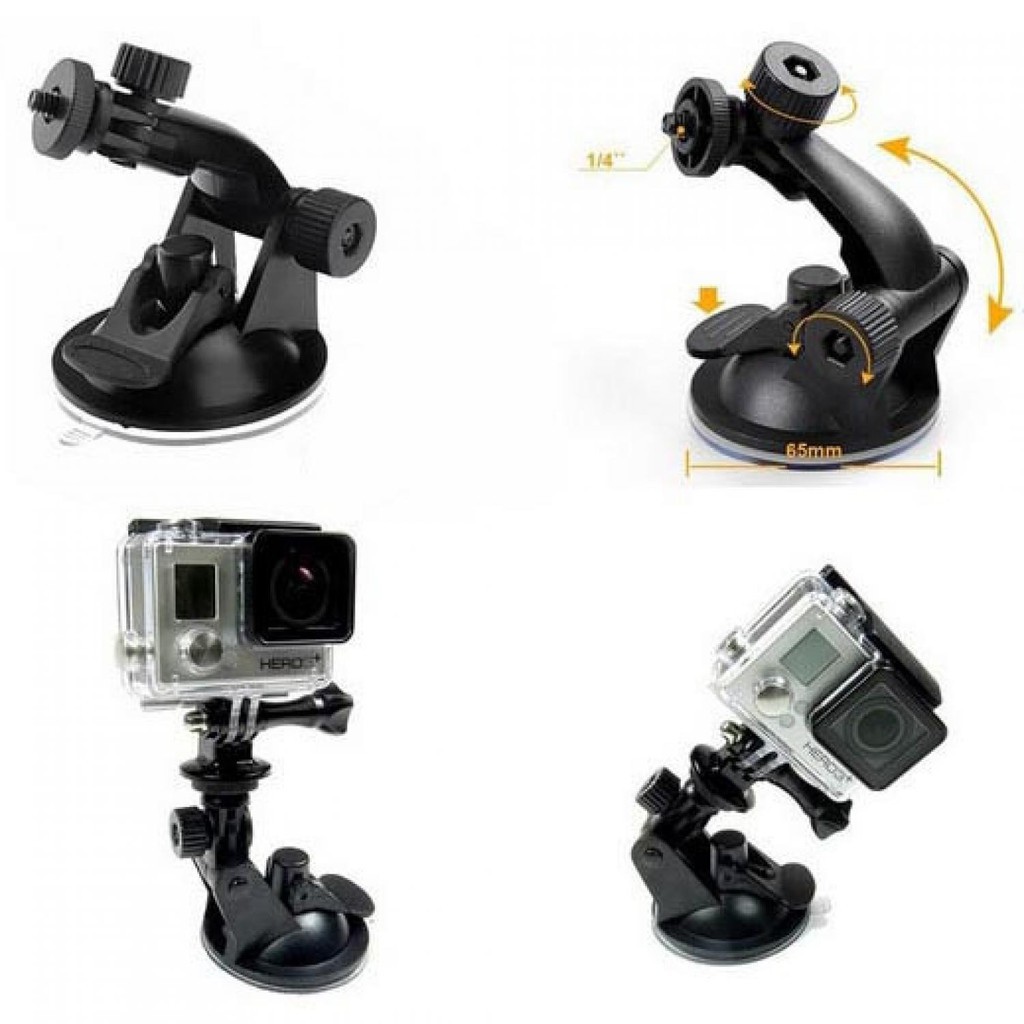 G1 ที่วางโทรศัพท์ในรถยนต์แบบดูดกล้องติดรถยนต์แอคชั่น GoPro / Xiaomi Yi / Xiaomi Yi 2 4K / SJCAM Fora