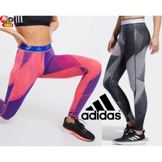 Adidas - ใหม่ กางเกงใส่ออกกำลังกายกระชับกล้ามเนื้อ ADIDAS ALPHASKIN GRAPHIC LONG TIGHTS COMPRESSION FIT GC7608 FT3143