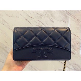 New กระเป๋า Tory Burch Savannah Chain Flat Wallet | Shopee Thailand