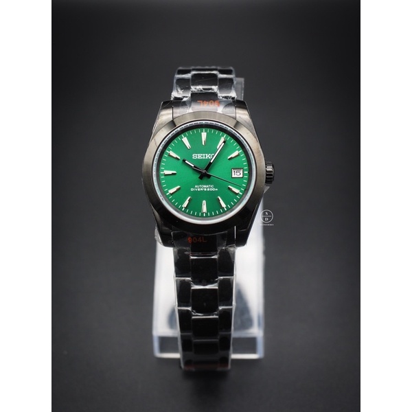 Seiko Mod All Black Classic Green (Black Edition)