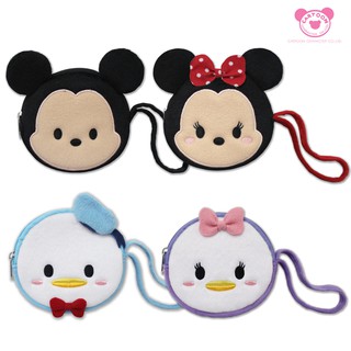 Disney กระเป๋าสตางค์ กระเป๋ากลมใส่เหรียญ ลาย TSUM TSUM ขนาด 4 นิ้ว (สินค้าลิขสิทธิ์แท้ จากโรงงานผู้ผลิต)