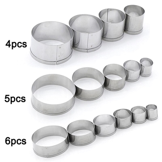 แม่พิมพ์สแตนเลส ทรงกลม สําหรับทําคุ้กกี้ เค้ก ฟองดองท์ JS23