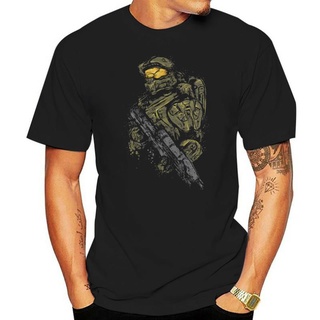 เสื้อยืดผ้าฝ้ายพรีเมี่ยม เสื้อยืด ผ้าฝ้าย พิมพ์ลาย Master Chief สําหรับผู้ชาย