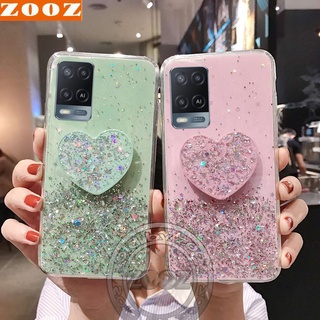 OPPO A94 A93 A74 A73 5G A54 A53 A33 A32 2020 A52 A92 A15 A15S Bling Glitter Star Silicone Case Luxury Foil Powder Soft Cover Crystal Protective Shine Phone Casing for  A 74 94 93 73 54 53 33 32 52 92 15 15S + Heart Stand Popsocket Kickstand