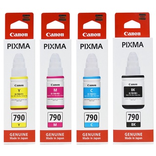 Canon GI-790 หมึก แท้ (มีกล่อง) BK 135.0ml+ C,M,Y, 70.0ml ใช้ได้กับเครือง PIXMA G1000,G2000,G2002,G3000,G4