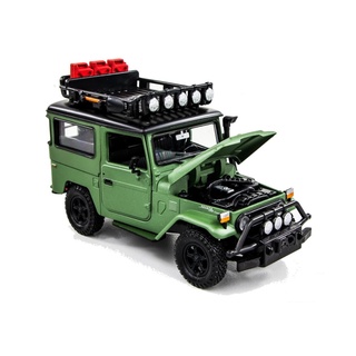 โมเดลรถ Motomax  No.♯ 79137 TOYOTA FJ40 LAND CRUISER OFF ROAD สีเขียว (Scale 1:24) สวยสมจริงเหมาะกับการสะสม