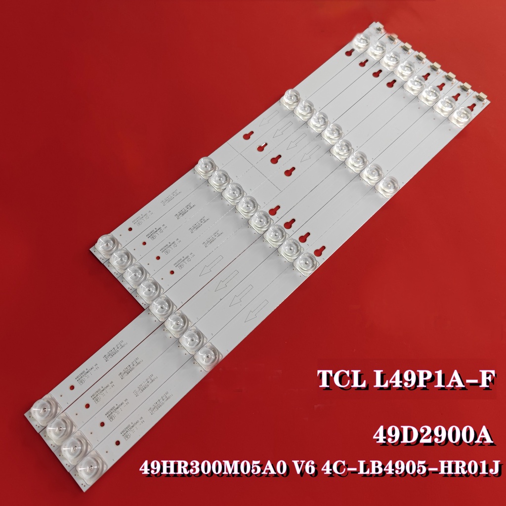 8 ชิ้น/เซ็ต led backlight strip สําหรับ TCL LED49P2US light bar 49D2900 49HR300M05A0 backlight