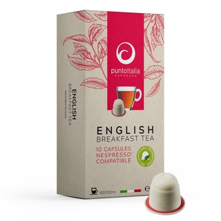 Punto Italia Espresso Tea ชาแคปซูล ENGLISH BREAKFAST TEA สำหรับ Nespresso® Compatible Tea Capsule (10 แคปซูล 1 กล่อง)