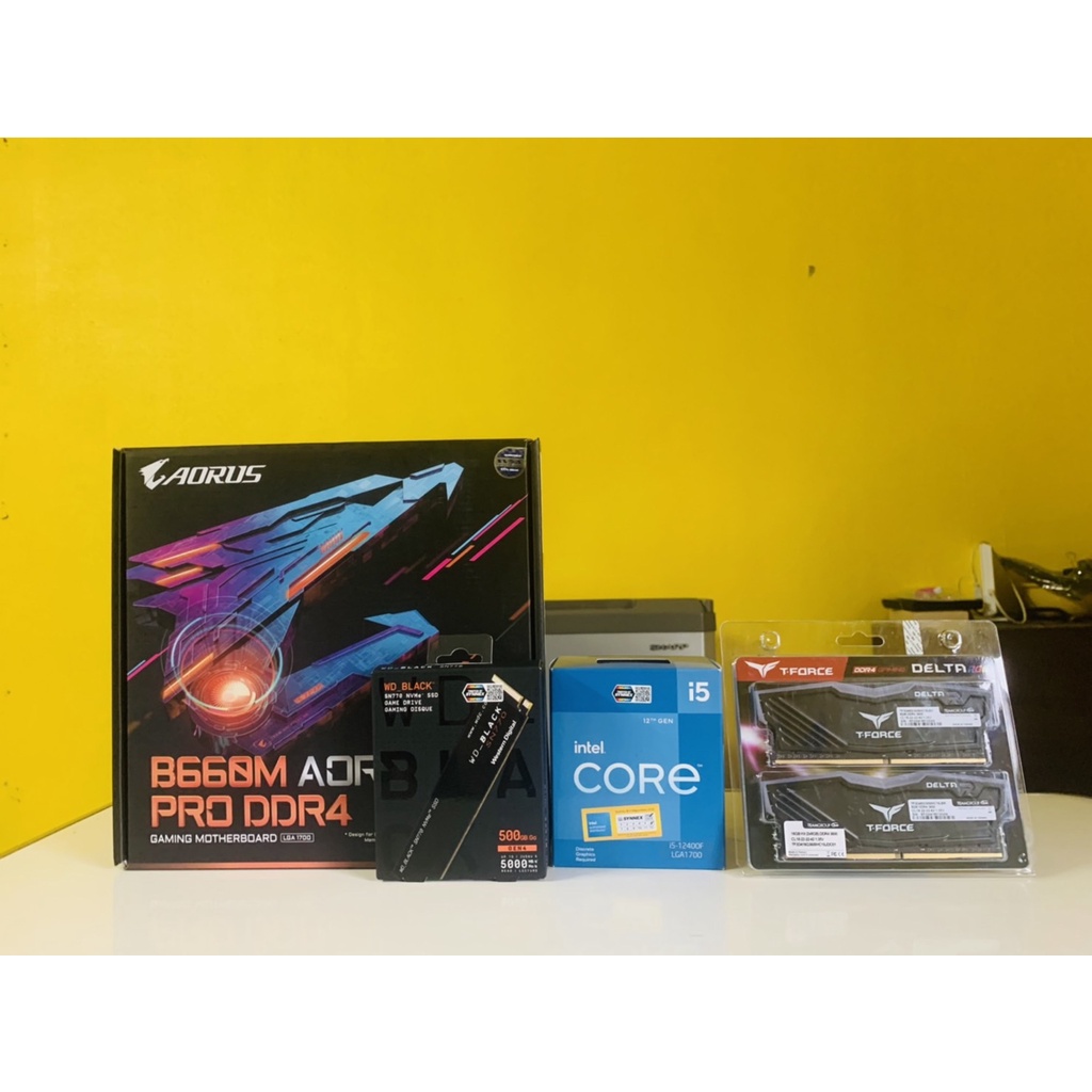 PC SET INTEL CORE I5 GEN12 GIGABYTE B660M AORUS PRO RAM 16 M.2 500.GB