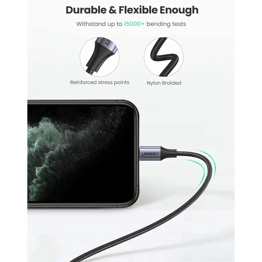 UGREEN รุ่น US304 USB C to Lightning MFI Fast Charging 3A PD 20W Cable Charge & Sync สายชาร์จ สำหรับ iPhone 12 13 14 thumbnail 7