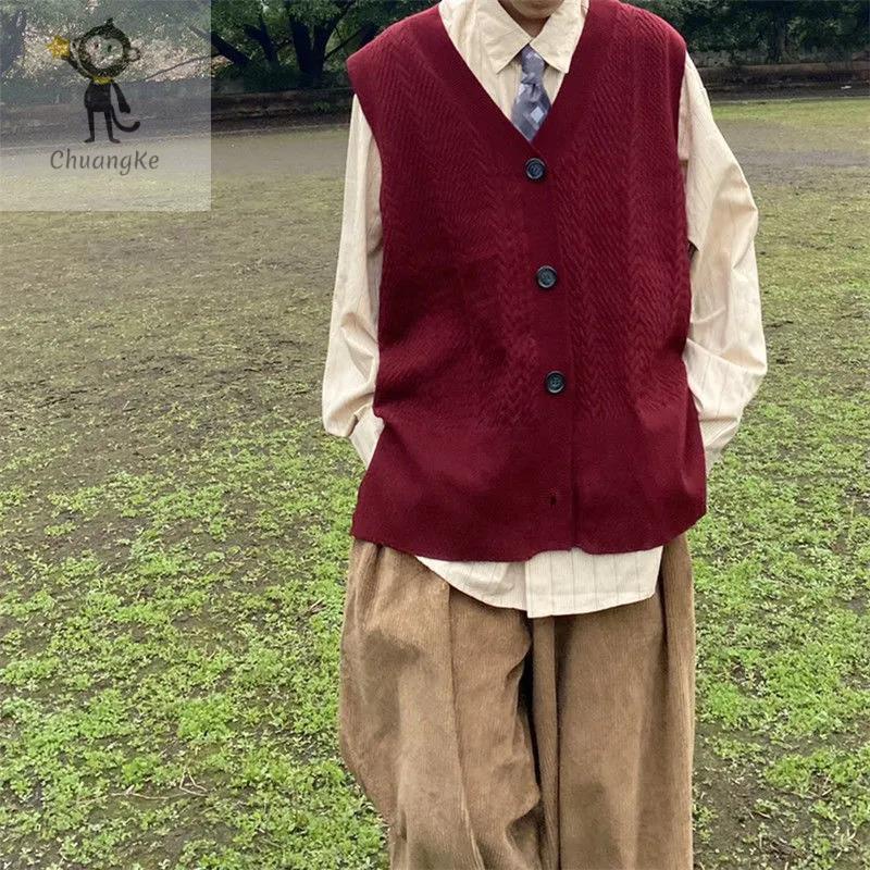 🔥เสื้อไหมพรมแขนสั้น School Style เสื้อกั๊กไหมพรมเกาหลี vest🔥