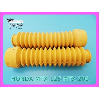 HONDA MTX125 MTX200 FRONT FORK BOOT "YELLOW" // ยางหุ้มโช๊ค สีเหลือง ไม่มีเหล็กรัดปลาย