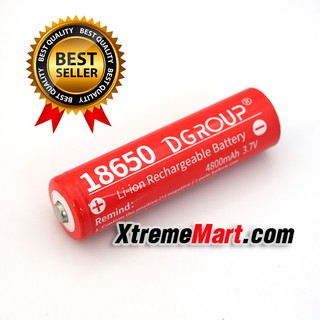 แบตเตอรี่ 18650 ความจุ 4800mAh D-Group แท้100% Rechargeable 3.7V 18650 Lithium Battery หัวนูน(ก้อนละ)