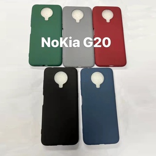 สําหรับ Nokia G20 G21 G50 เคลือบด้าน หินทราย เคสนิ่ม TPU บางเฉียบ ฝาครอบ สีพื้น เรียบง่าย เคสโทรศัพท์