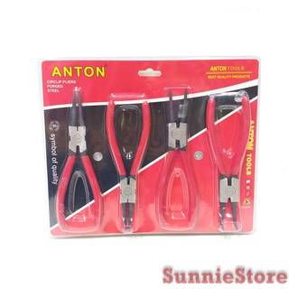 ANTON CIRCLIP PLIERS คีมถอดปิ้นล็อค 7 นิ้ว คีมถ่างแหวน คีมหุบแหวน คีมหุบถ่าง