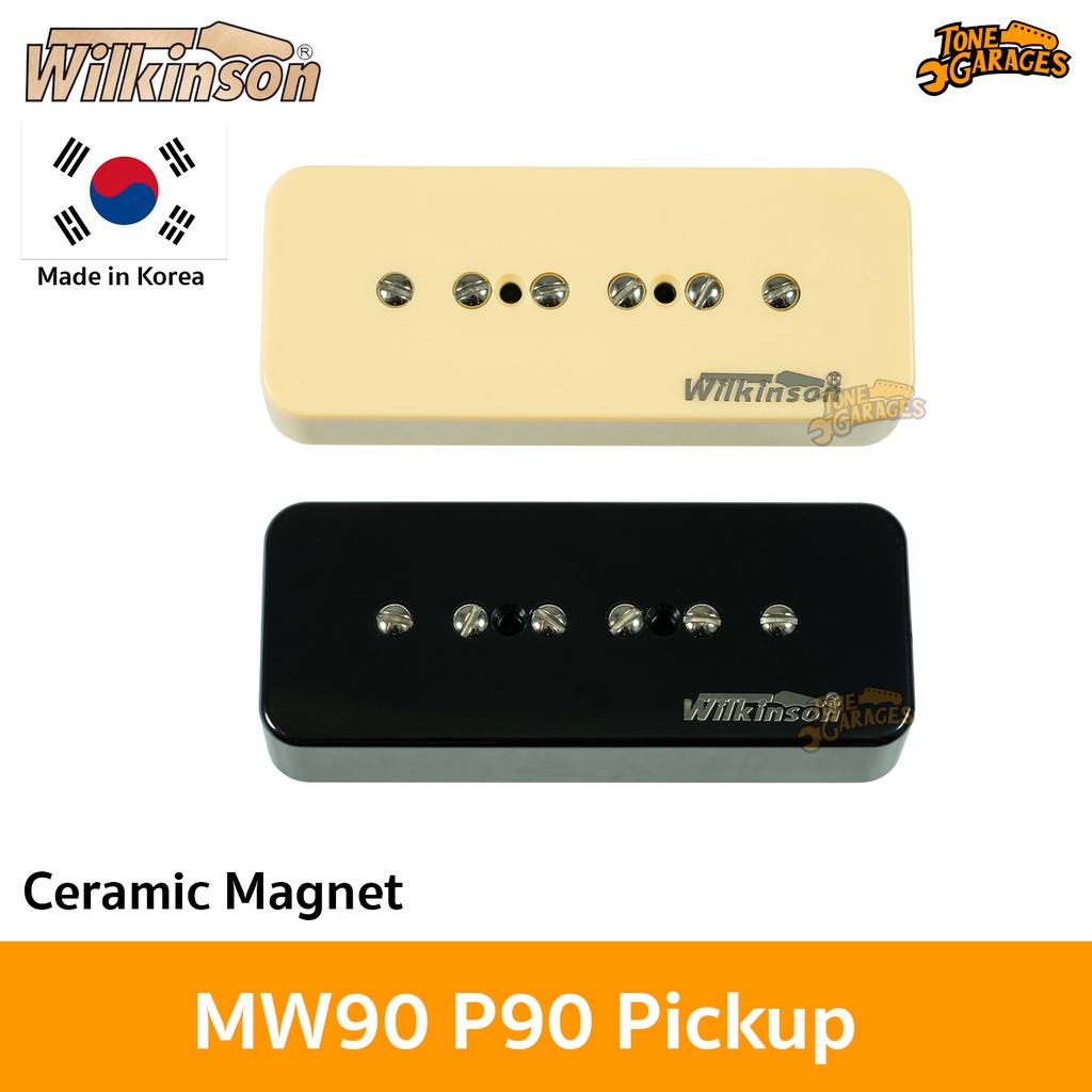 Wilkinson MW90 P90 Soapbar Pickup ปิ๊กอัพกีต้าร์ Ceramic Magnet Vintage Output Cream / Black Neck / Bridge Made in Korea