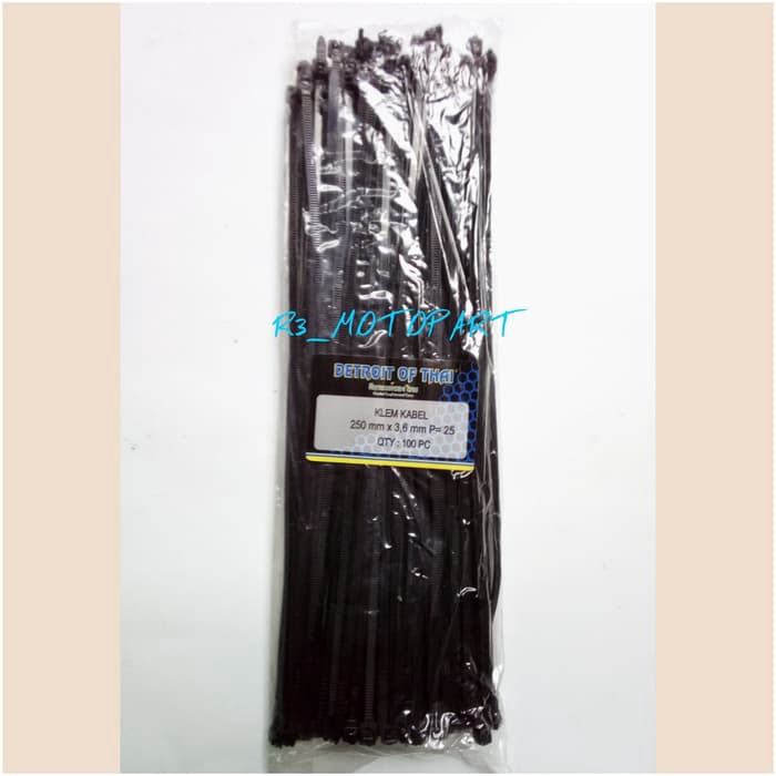 Tis/Ties Cable Clamps 250mm x 3,6mm P=25cm (1Pax) Detroit Of Thai