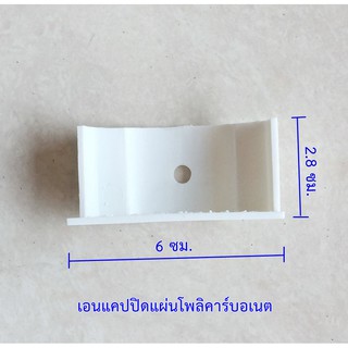 เอนแคปปิดแผ่นโพลิคาร์บอเนตงานหลังคา กันสาดขายแพ็คละ 10 อัน