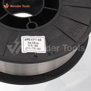 ลวดเชื่อมฟลักซ์คอร์ (FLUX CORE) 0.8 mm/1.0mm ( ม้วน 5 กก.)ลวดเชื่อมมิ๊กฟลักคอ ซีโอทูCO2